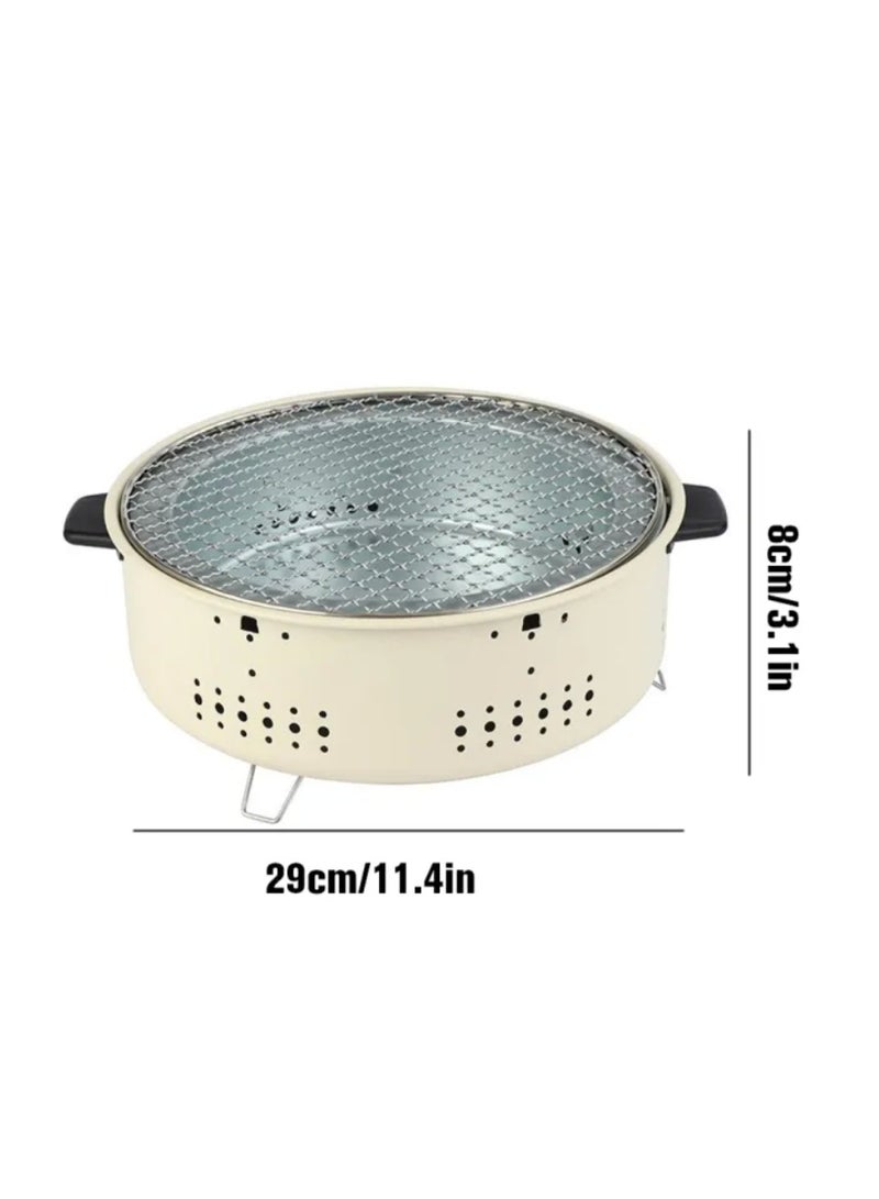 Camping Grills Portable Removable Charcoal Oven with Grill Net Compact Outdoor Cooking Equipment for Hiking and Camping Trips - Image 2